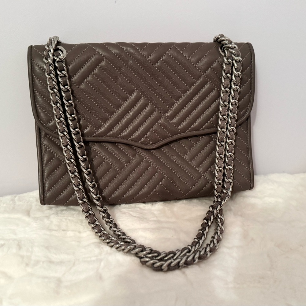 New Rebecca Minkoff Elegant Quilted Taupe Purse